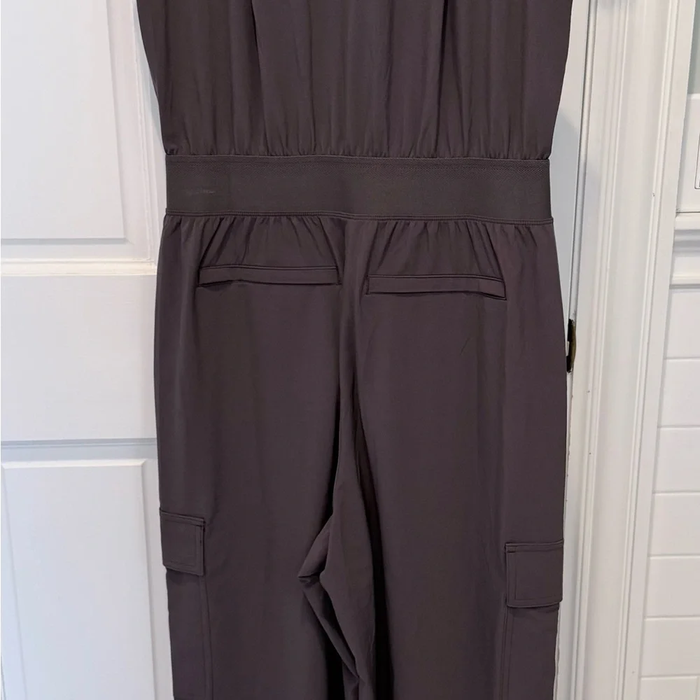 Athleta Brooklyn Utility Jumpsuit NWOT Size 4 Shale Dusty Purple One Piece - Picture 5 of 7